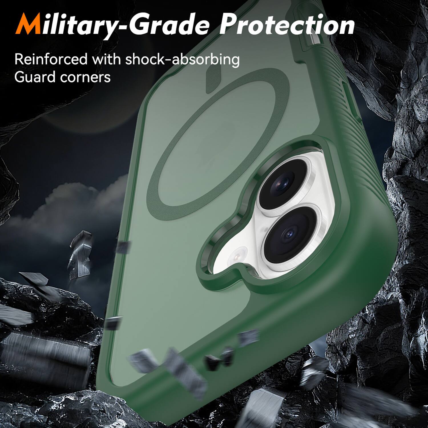Military-Grade Protection  
Reinforced with shock-absorbing Guard corners