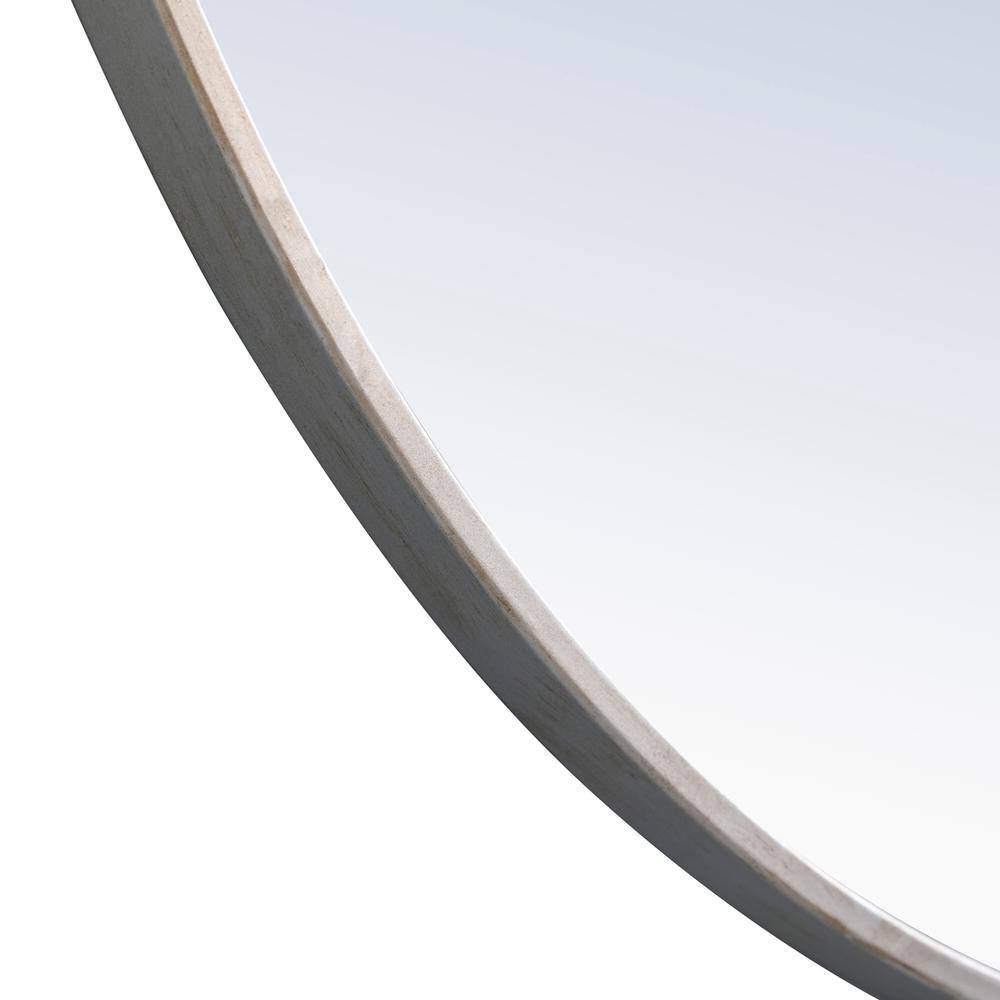 Alt View 8. Elegant Decor - Metal frame Round Mirror 42 inch Silver finish - Silver.