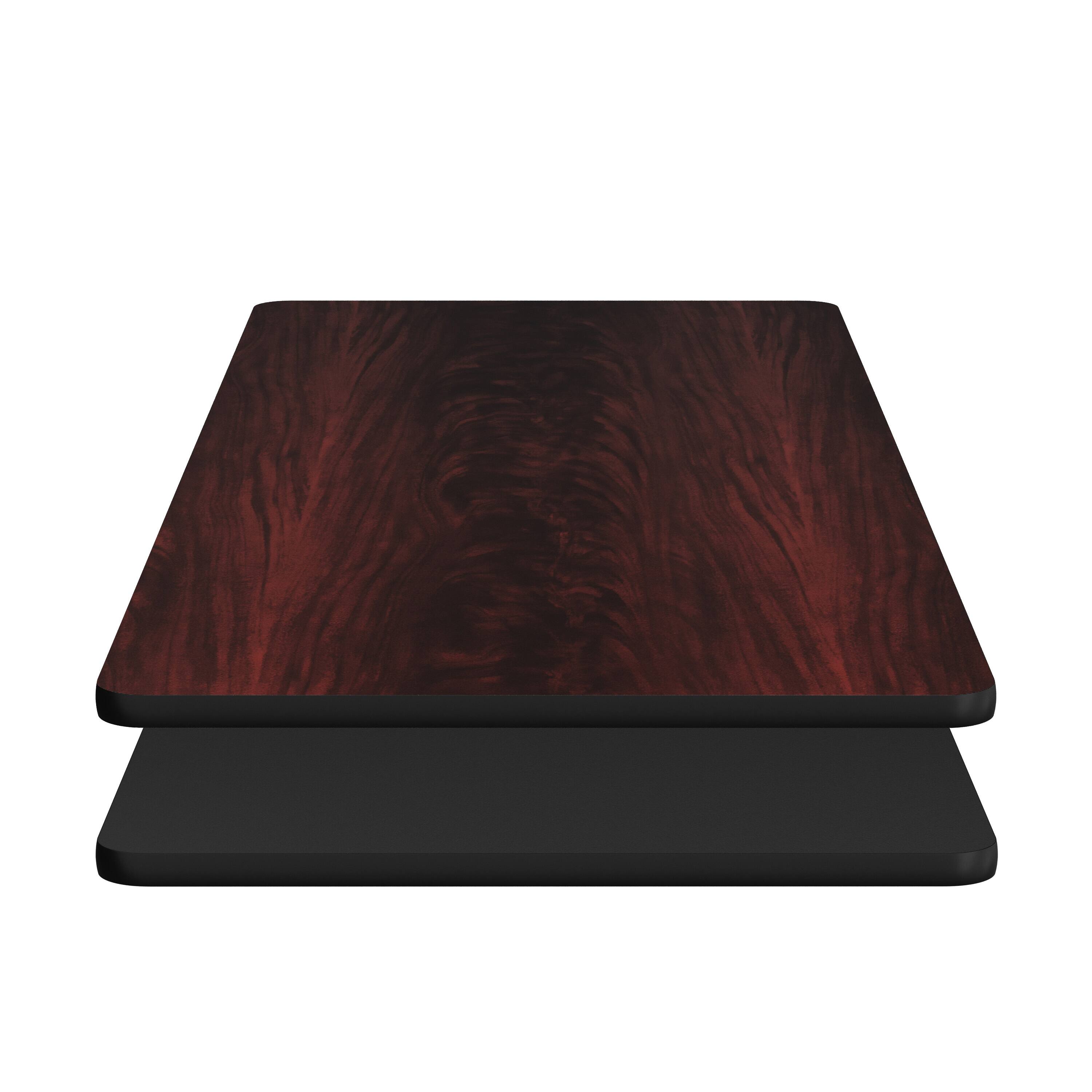 Alt View 10. Emma + Oliver - Reversible Laminate Tabletop - Black/Mahogany.