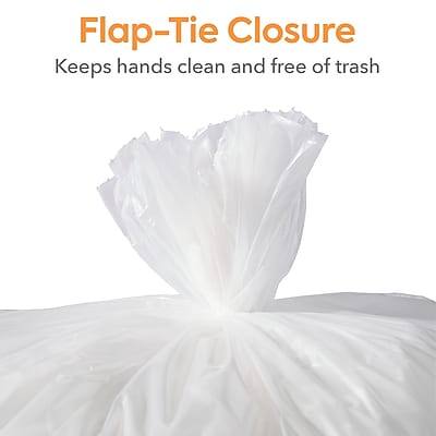Flap-Tie Closure  
Keeps hands clean and free of trash
