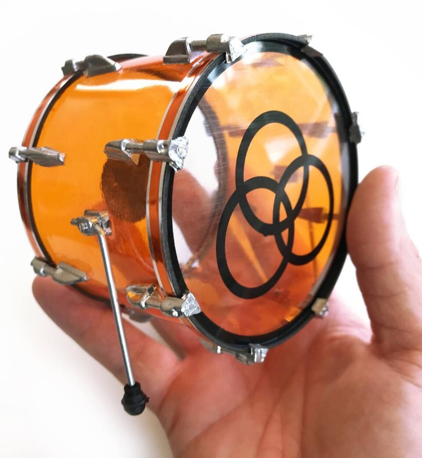 Alt View 1. Axe Heaven - Axe Heaven -John Bonham - Vistalite Transparent Amber Mini Drum Kit Replica Collectible   - Collectibles - Multicolor.