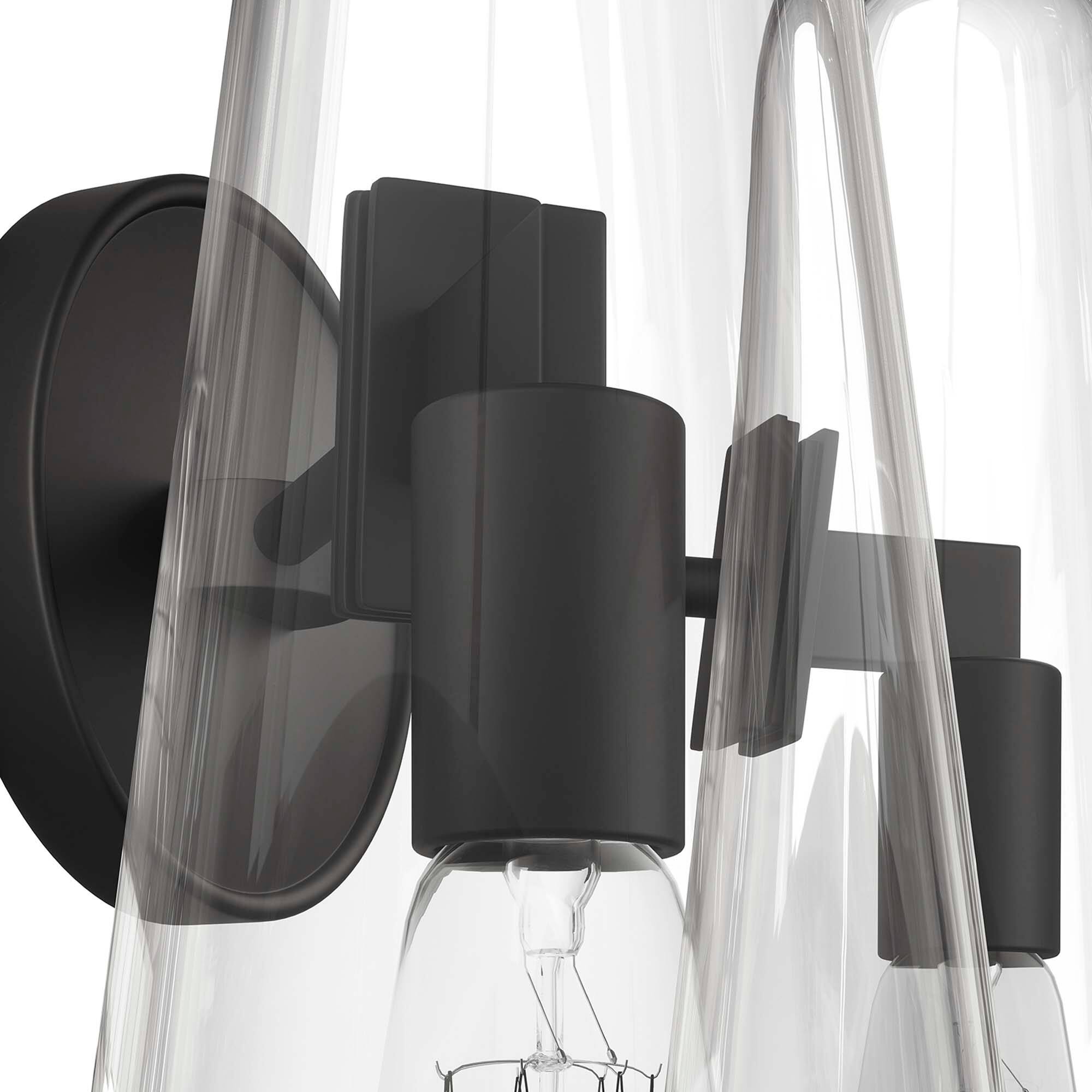 Alt View 5. Modway - Beacon 2-Light Wall Sconce by Modway - Clear Black.