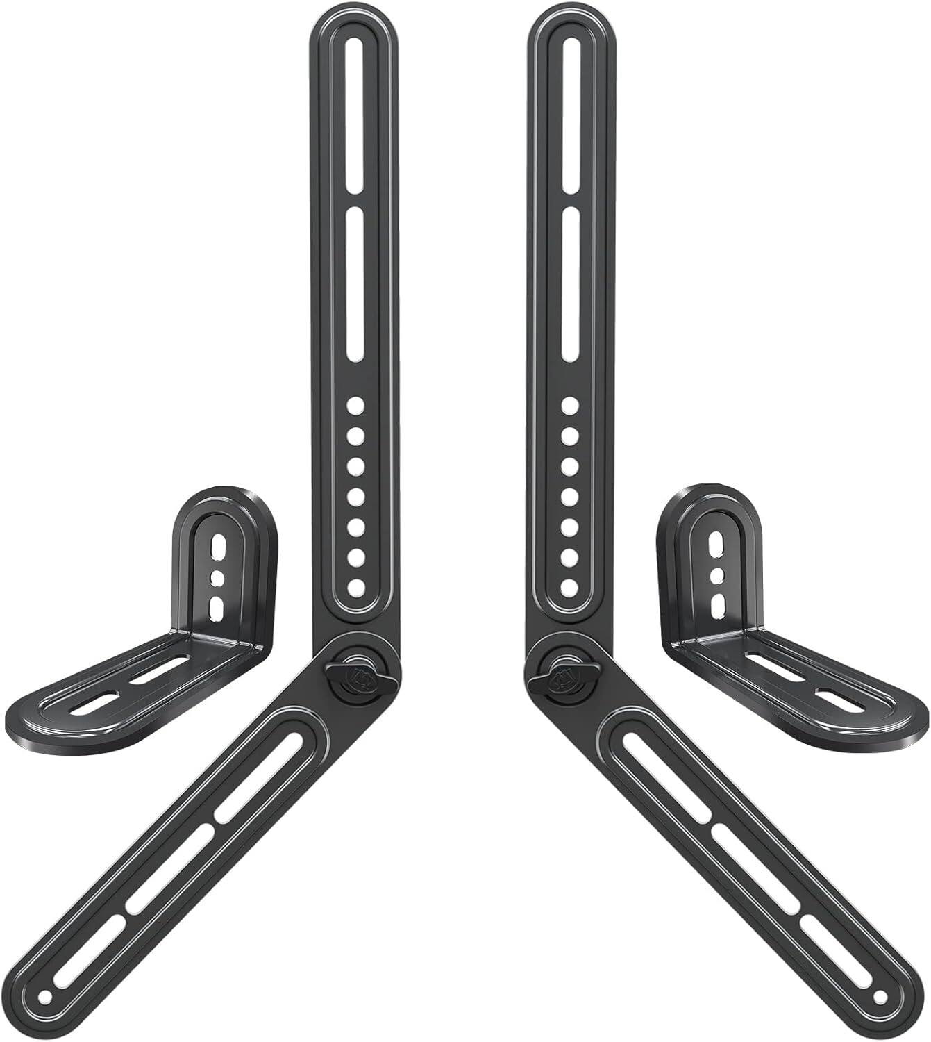 Front. Schertz - Soundbar Mount for TVs, Fits Soundbars up to 15 lbs, Above or Below TV, with Extension Plates (MD5422) - Black.