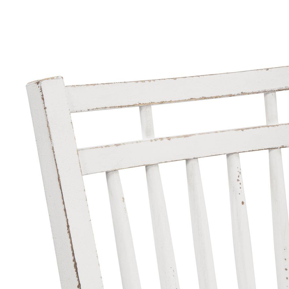 Angle. Liberty Furniture Industries - Magnolia Manor Spindle Back Counter Chair (RTA)-Set of 2 in Antique White - White.