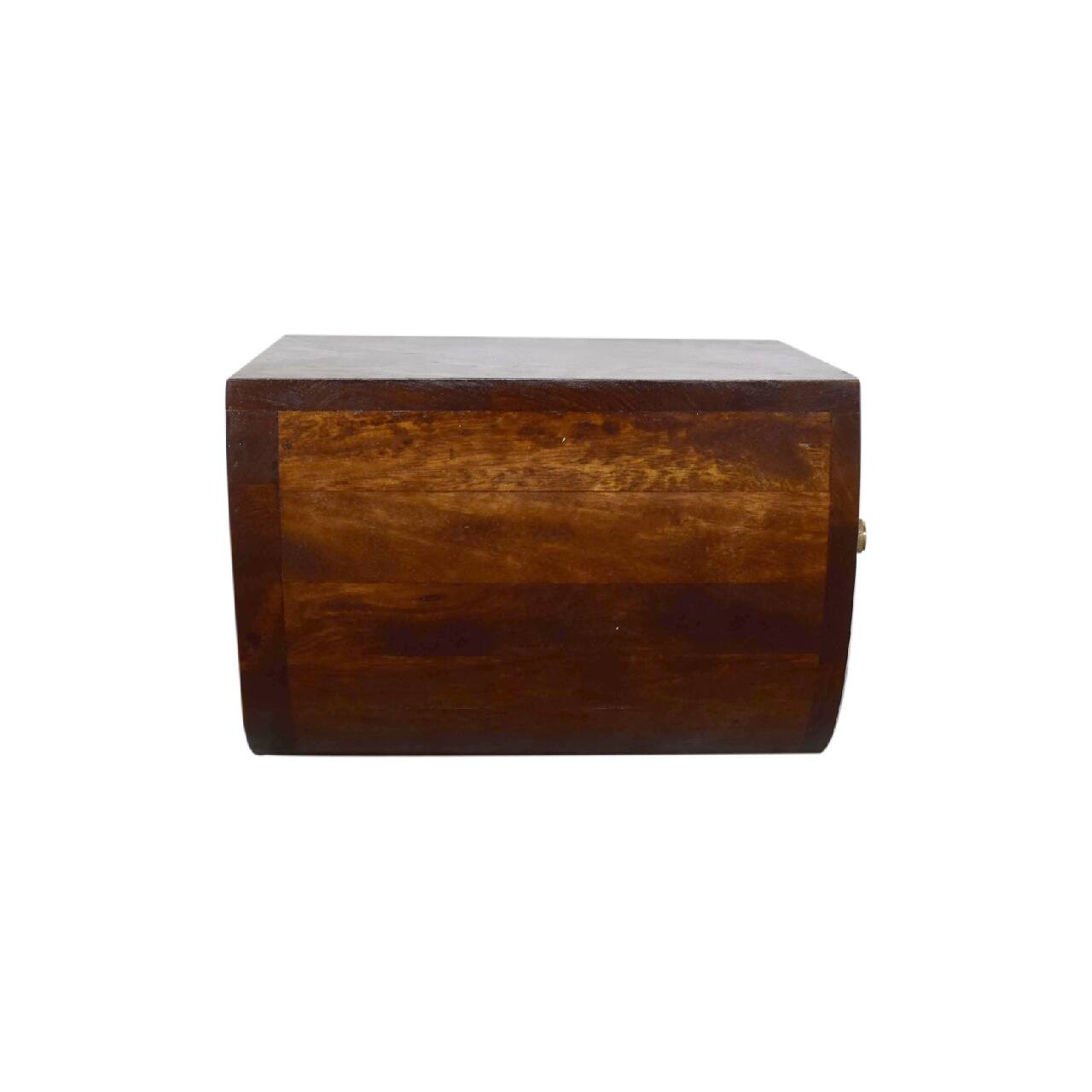 Alt View 4. Artisan Furniture - Artisan Furniture Solid Wood Chestnut Crescent Floating Nightstand, 1 Drawer, Dark Brown - Chestnut.