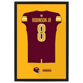 Sporticulture - Brian Robinson Jr. Washington Commanders Home Jersey Framed Art Print - Red