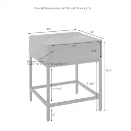 Crosley Furniture - Jacobsen Side Table - Brown Ash