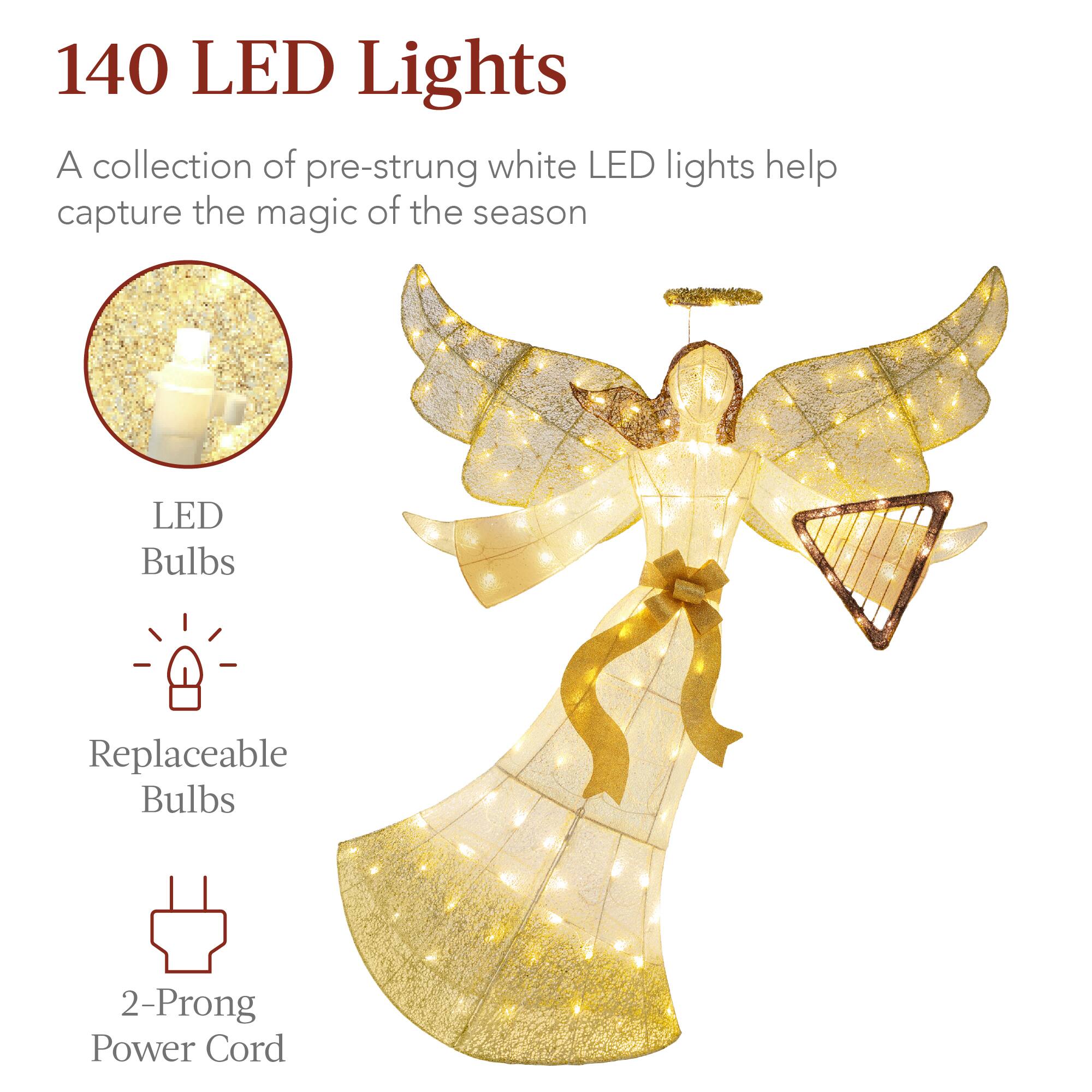 140 LED Lights

A collection of pre-strung white LED lights help capture the magic of the season

- LED Bulbs
- Replaceable Bulbs
- 2-Prong Power Cord