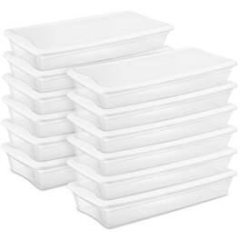 Sterilite - 41 Quart Lightweight Under Bed Storage Box Container with Lid, 12 Pack