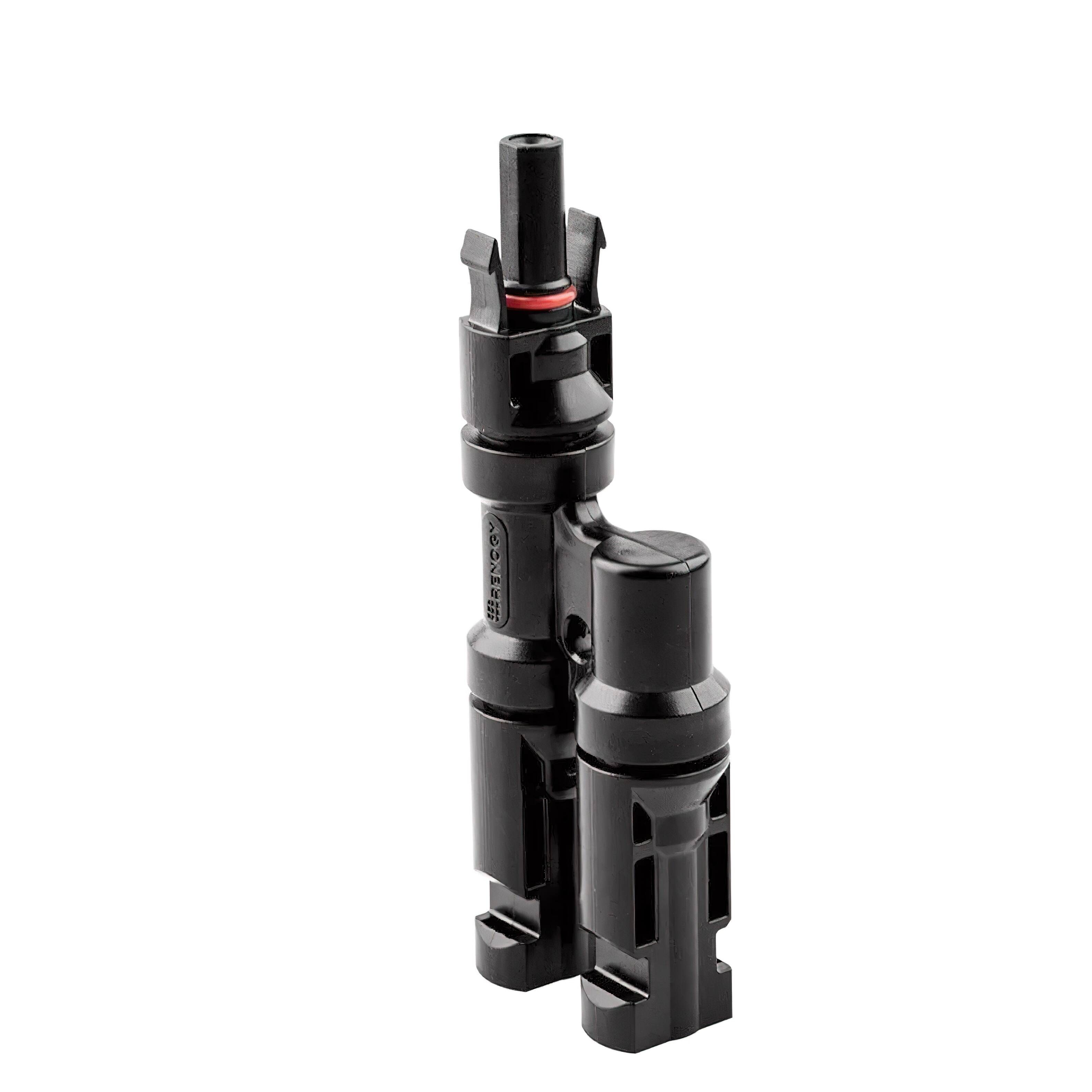Alt View 1. Renogy - Solar Y Connectors MMF+FFM Pair - Black.
