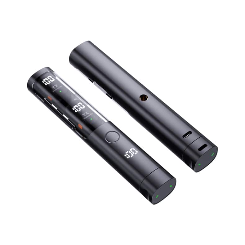 Cluzine - Dual Wireless Lavalier Microphones with Charging Case,Noise Reduction for Interview