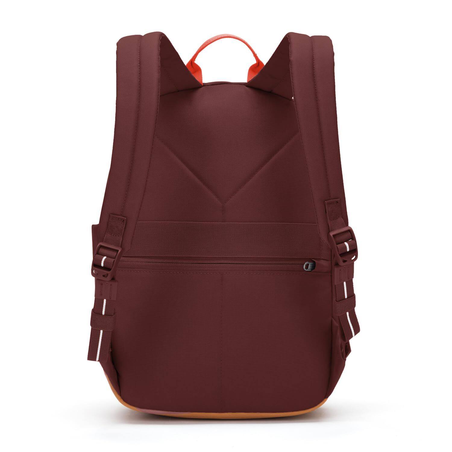 Angle. Pacsafe - Pacsafe GO 15L Anti Theft Backpack (Garnet Red) - Garnet Red.