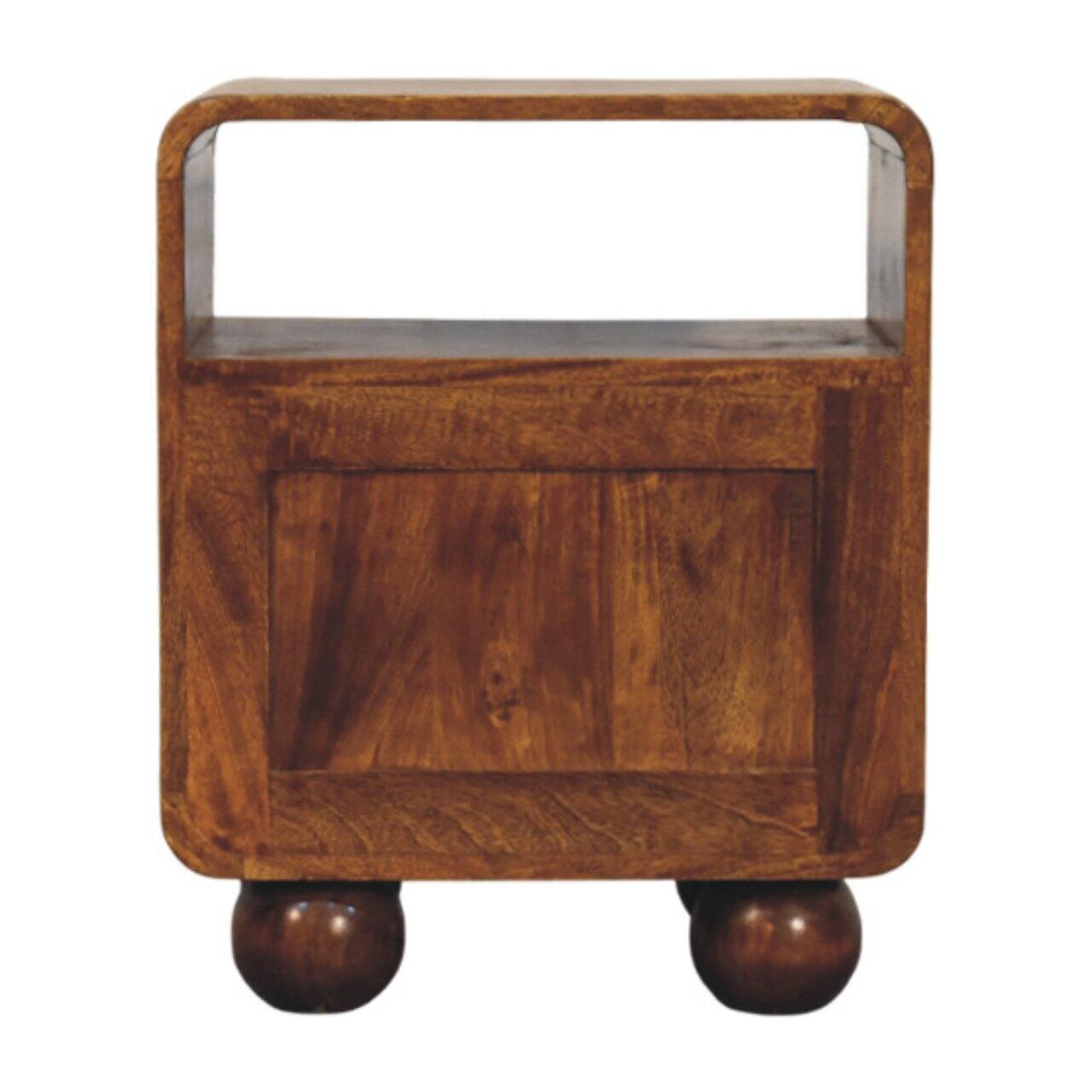 Alt View 5. Artisan Furniture - Artisan Furniture Solid Wood Larissa 2 Drawer Chestnut Nightstand - Chestnut.