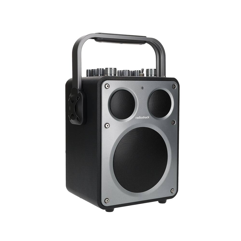 Front. RadioShack - 120W Portable Bluetooth Speaker & Amplifier with Handle.