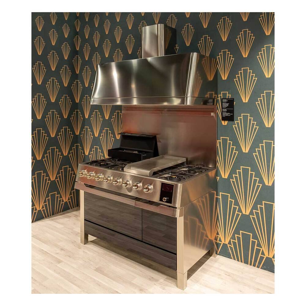 Alt View 6. ILVE - ILVE Panoramagic Series 48 in. Dual Fuel Range with 6 Sealed Burners + Griddle (Natural Gas, Satin Trim) - Stainless Steel.