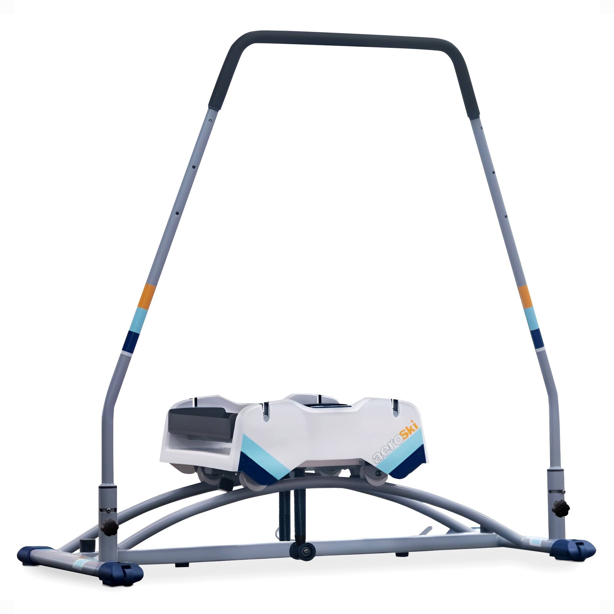 Front. Aeroski - Aeroski 2.0 Ski Fitness Workout Machine with Recoil Spring Resistance, Gray - Gray.
