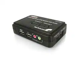 Startech - 2 Port USB KVM Kit with Cables and Audio Switching - Black