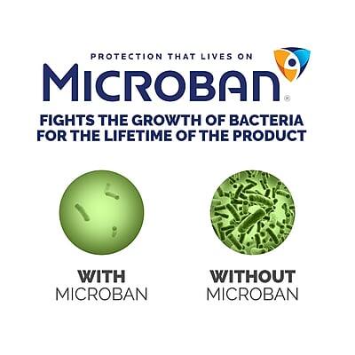 PROTECTION THAT LIVES ON MICROBAN  
FIGHTS THE GROWTH OF BACTERIA FOR THE LIFETIME OF THE PRODUCT  

WITH MICROBAN  
WITHOUT MICROBAN