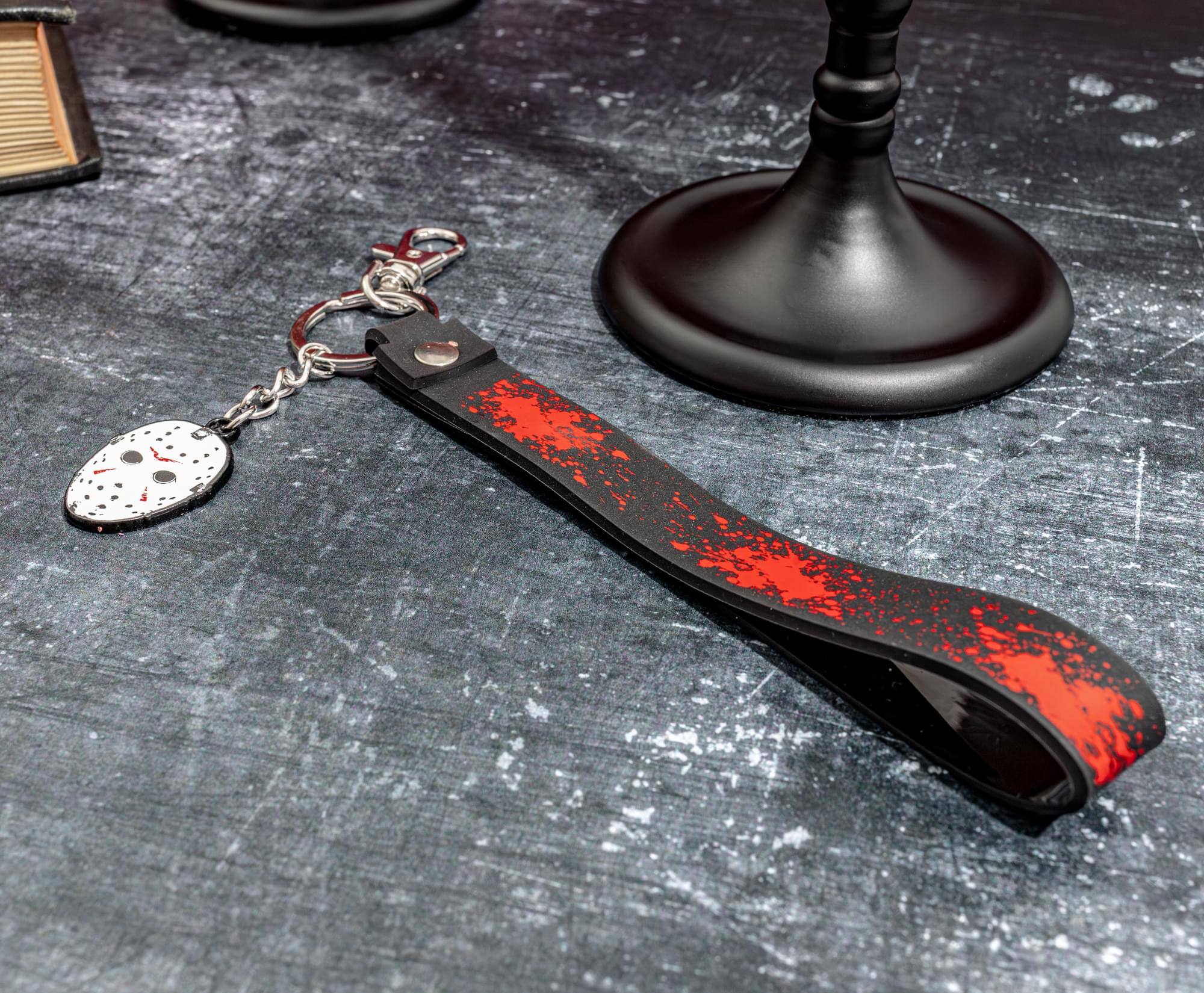 Alt View 2. SalesOne LLC - Friday The 13th Jason Voorhees Mask Enamel Keychain With Lanyard Strap - Black.