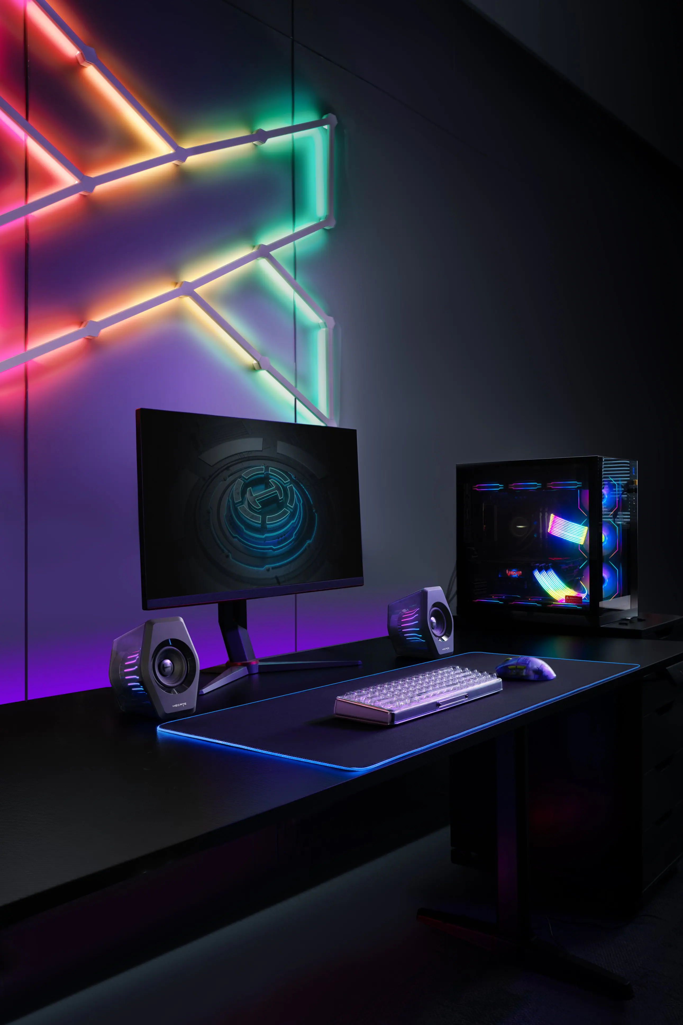 Alt View 17. Edifier - G2000 Pro 2.0 Bluetooth Gaming Speakers with RGB Lighting (2-Piece) - Black.