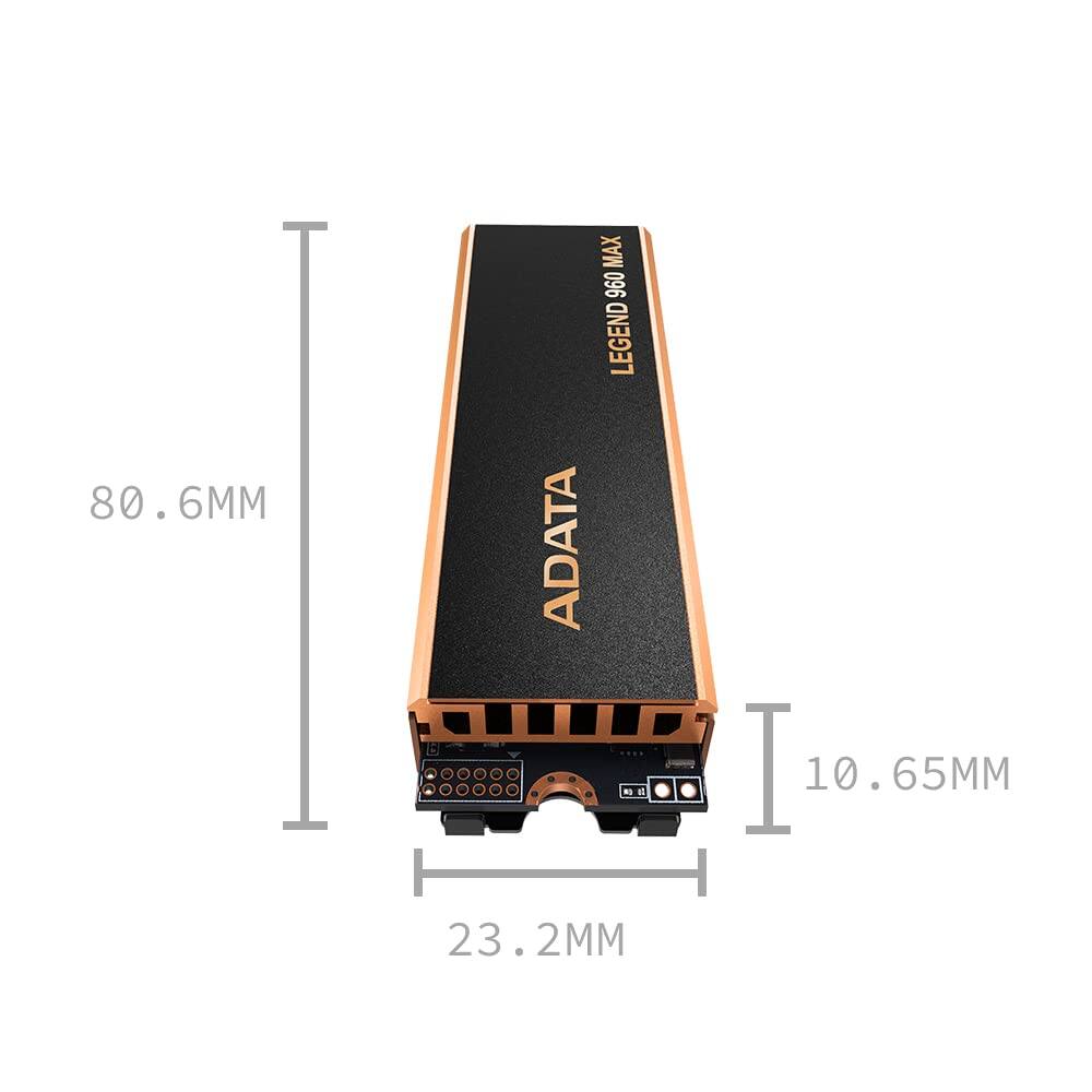 ADATA 1TB SSD Legend 960 Max Heatsink PCIe Gen4x4 NVMe M.2 Gaming