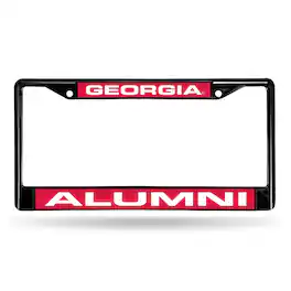 Rico Industries - Georgia Bulldogs Alumni Black Metal Laser Cut License Plate Frame - Multi