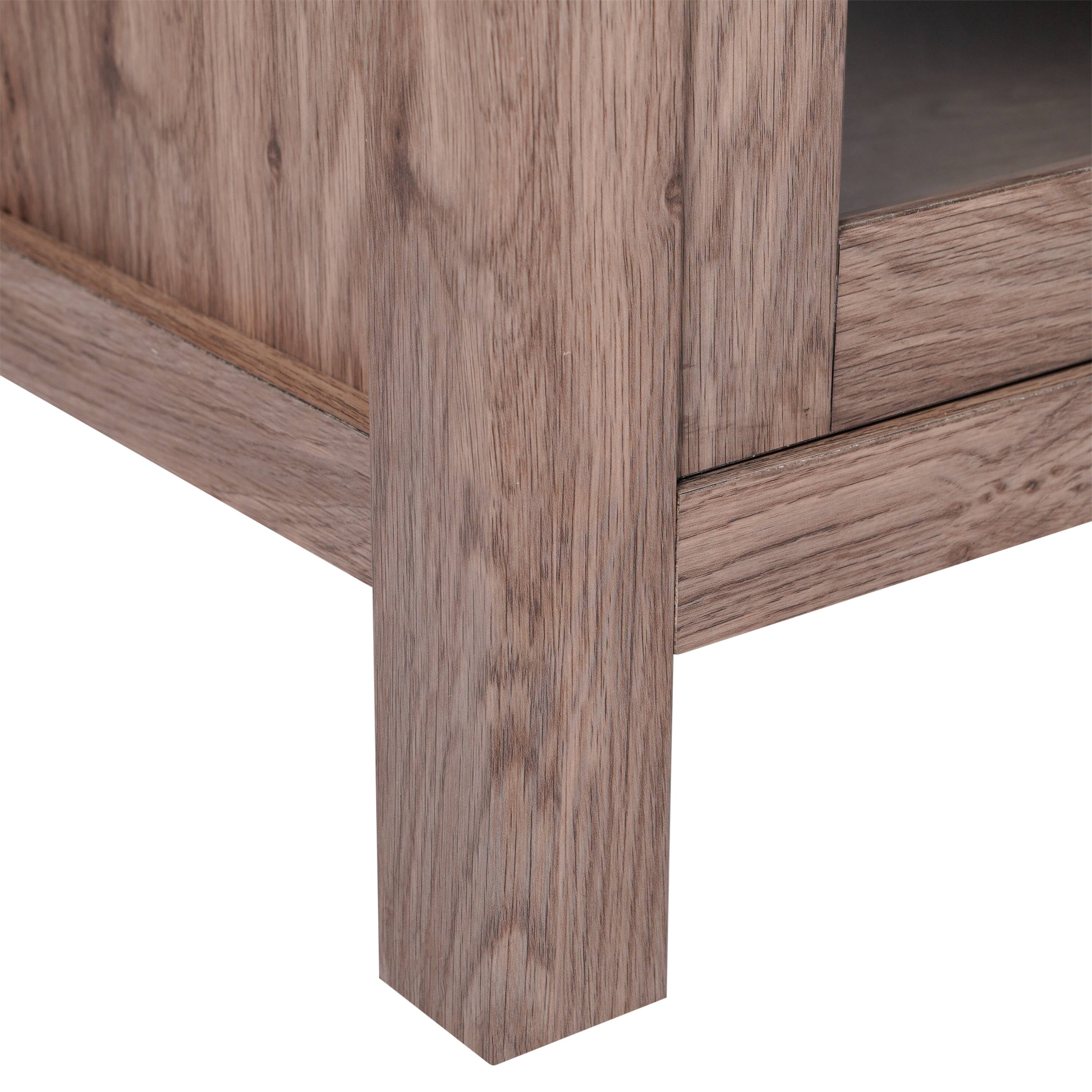 Alt View 9. Emma + Oliver - Engineered Wood Buffet Cabinet w/ Storage, 2 Drawers, 2 Glass Doors - Brown.