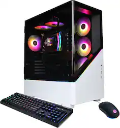 CyberPowerPC - Gaming Desktop - Intel Core i9-14900F - NVIDIA GeForce RTX 5070 Ti 16GB - 32GB DDR5 - 2TB PCIe 4.0 SSD - White - Front_Zoom