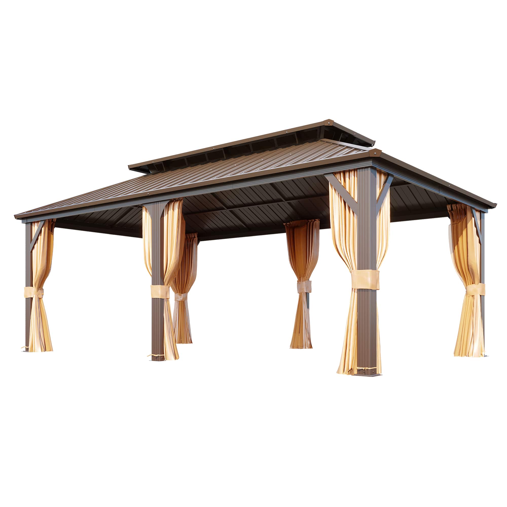 Front. U-HOMY - 12'x20' Hardtop Aluminum - Aluminum Finish.