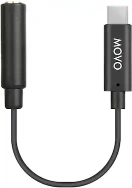 MOVO - PMA-1 Female 3.5mm TRS Microphone Audio Adapter Cable Compatible with The DJI OSMO Pocket