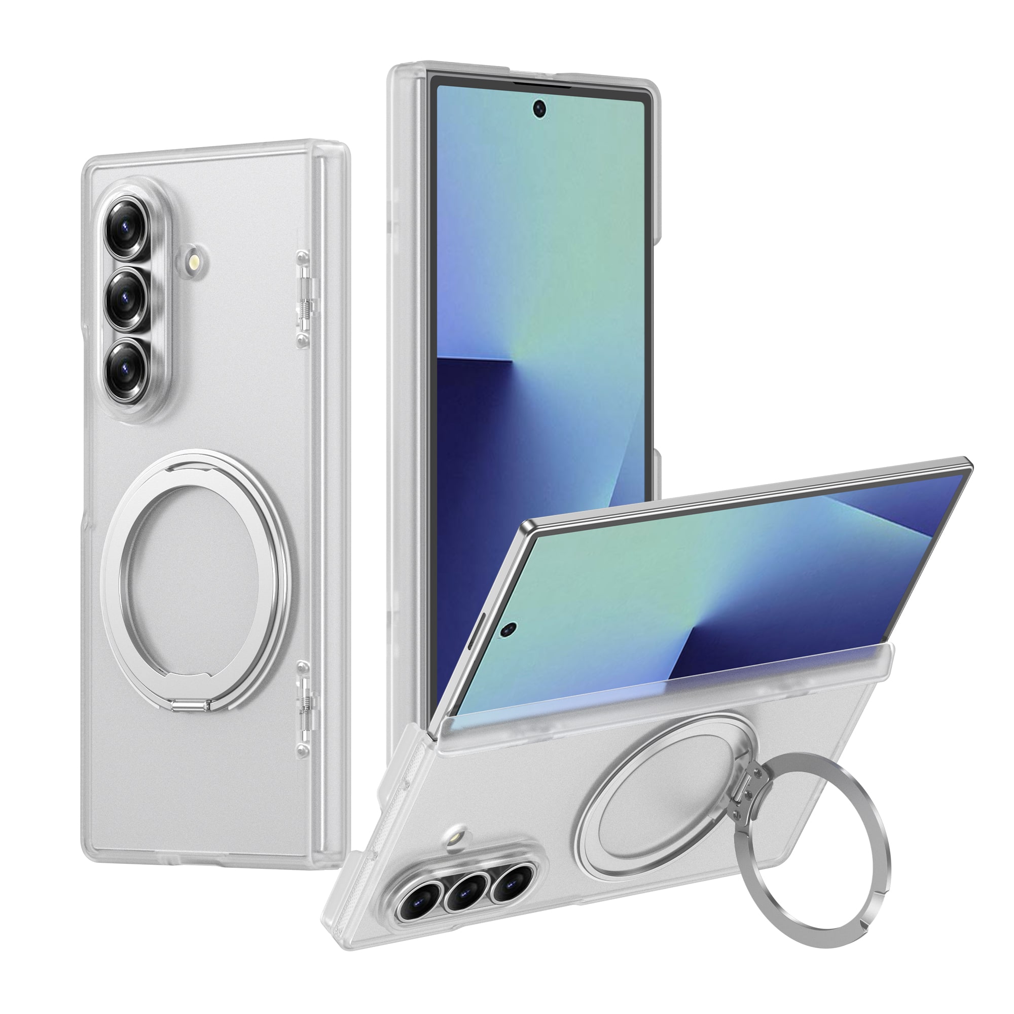 Dteck - Magnetic Case for Samsung Galaxy Z Fold8 Ultra, Slim Matte PC Back Cover with Kickstand, Hinge Protection,No Front Frame - Matteclear price history on PriceWatchPro