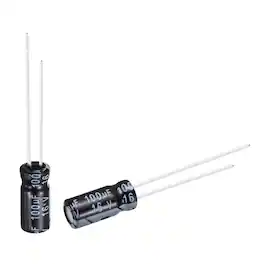Unique Bargains - 100uF 16V 5x11mm Electrolytic Capacitor, Radial Leads Aluminum, 50pcs, for Power Supplies/Audio/Lighting - Black