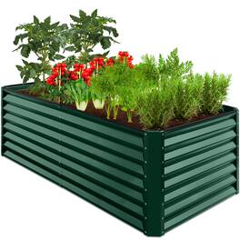 Best Choice Products - 6x3x2ft Outdoor Metal Raised Garden Bed for Vegetables Flowers Herbs - Dark Green