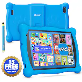 Contixo - V10 Kids Tablet 32GB, 7" WiFi Learning Tablet with Parental Controls, Shockproof Case, Epic! & LingoKids Apps - Blue