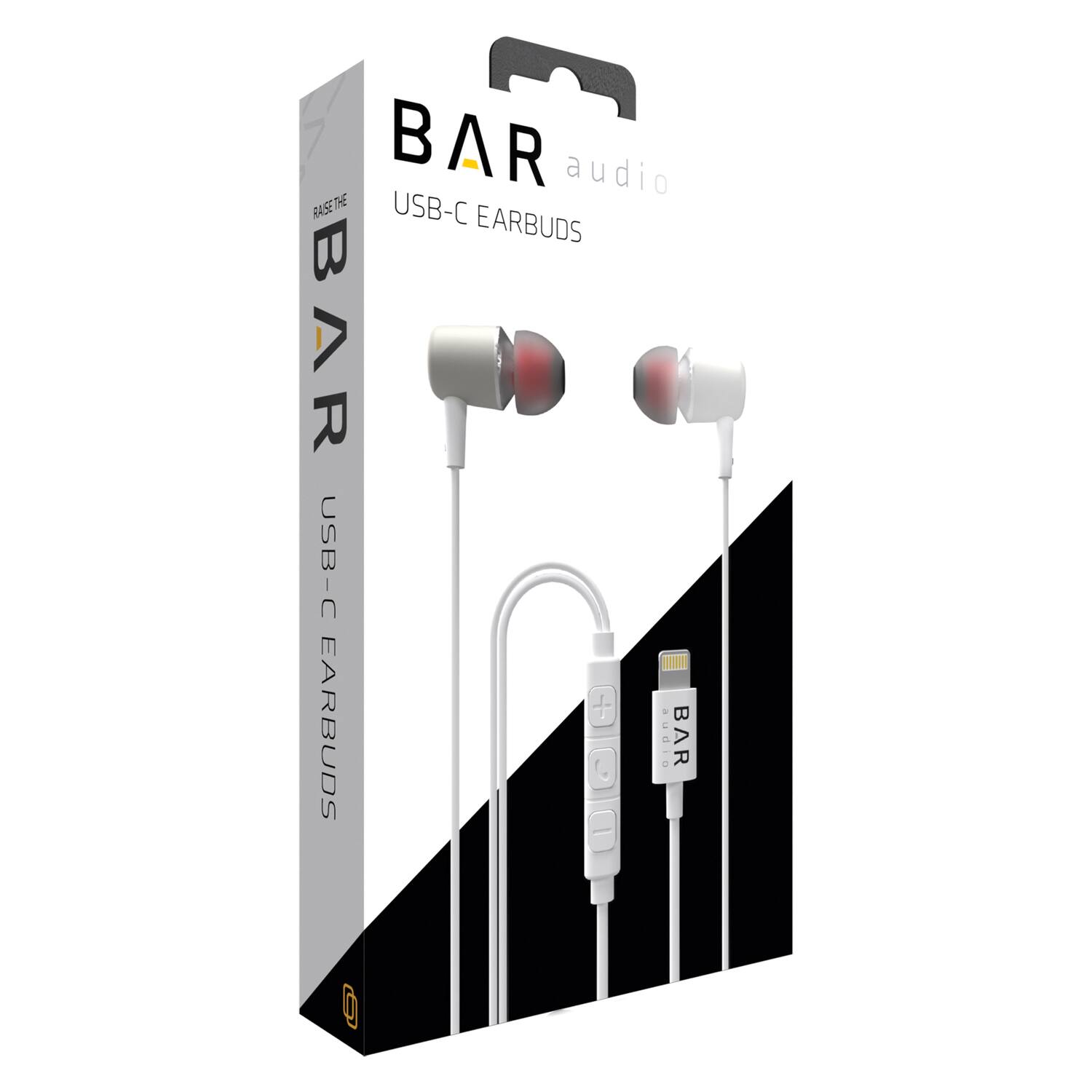 BAR audio  
USB-C EARBUDDS  
RAISE THE BAR  
USB-C EARBUDDS