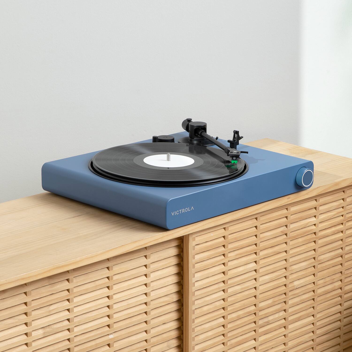 Alt View 12. Victrola - Victrola Stream Onyx – Wi-Fi and Bluetooth Turntable (Works with Sonos) - Blue.