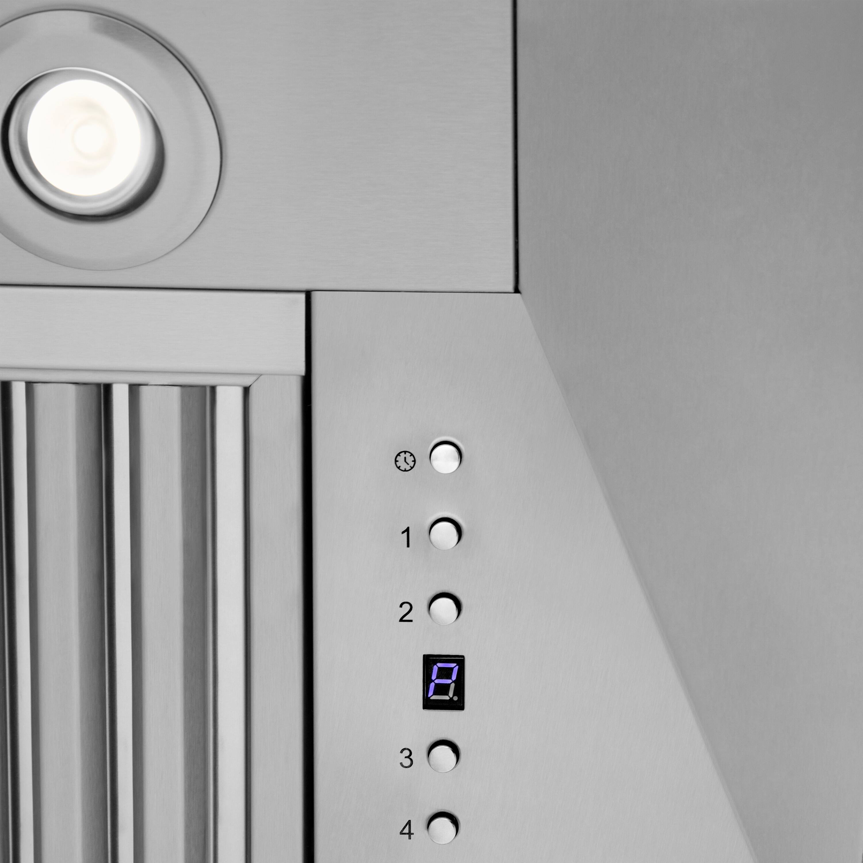 Alt View 4. ZLINE - ZLINE 30 in. Ducted Wall Mount Range Hood with Dual Remote Blower in Stainless Steel (597-RD-30) - Stainless Steel.