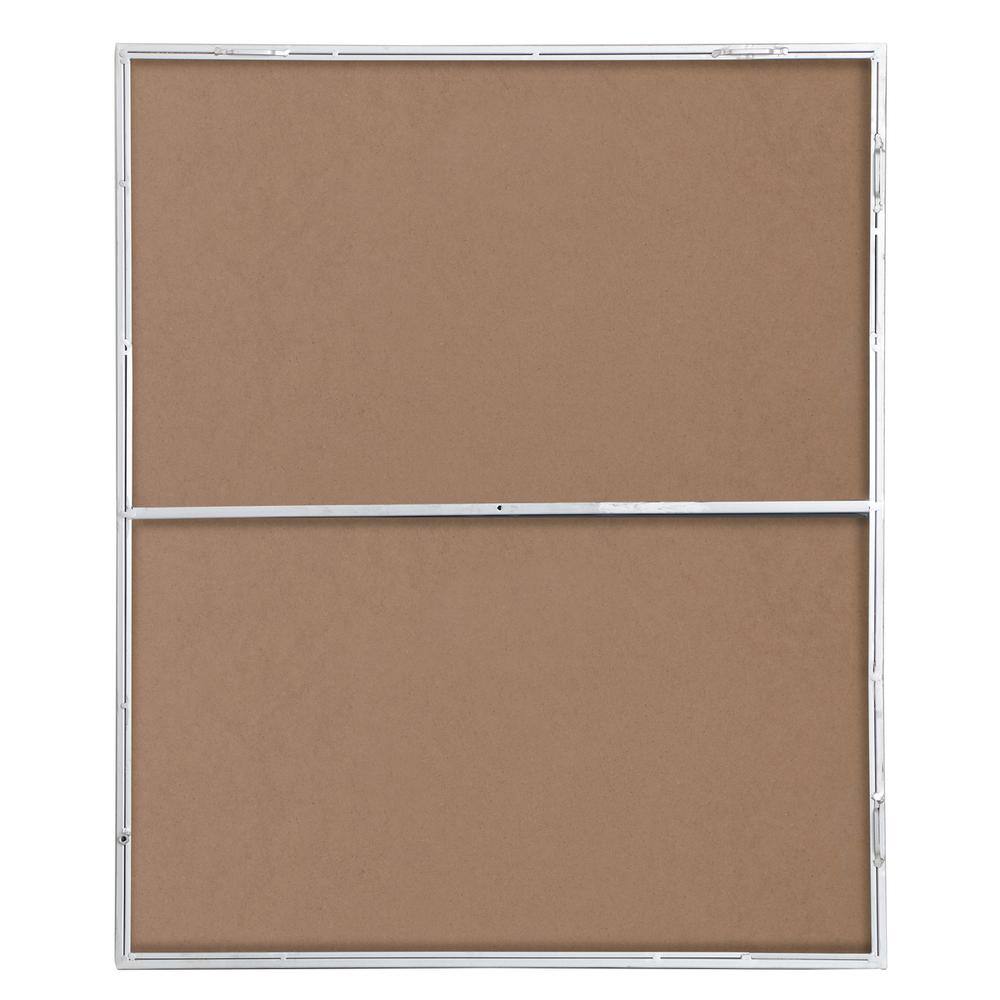 Angle. Elegant Decor - Metal frame rectangle mirror 30 inch in silver - Silver.