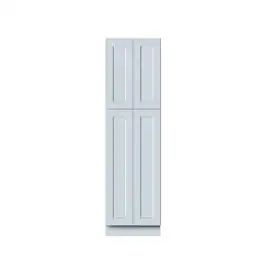 Boyel Living - 24in.W x27in.D x84in.H DOVE GREY TALL PANTRY CABINET Fully assembled Cabinet With Two HDF Doors - Gray