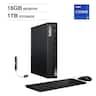 Lenovo - Upgraded - ThinkCentre M70q Desktop (Intel i7-14700T, 16GB DDR5, 1TB PCIe SSD, Intel UHD 770, Win 11 Pro) w/USB Hub - Black