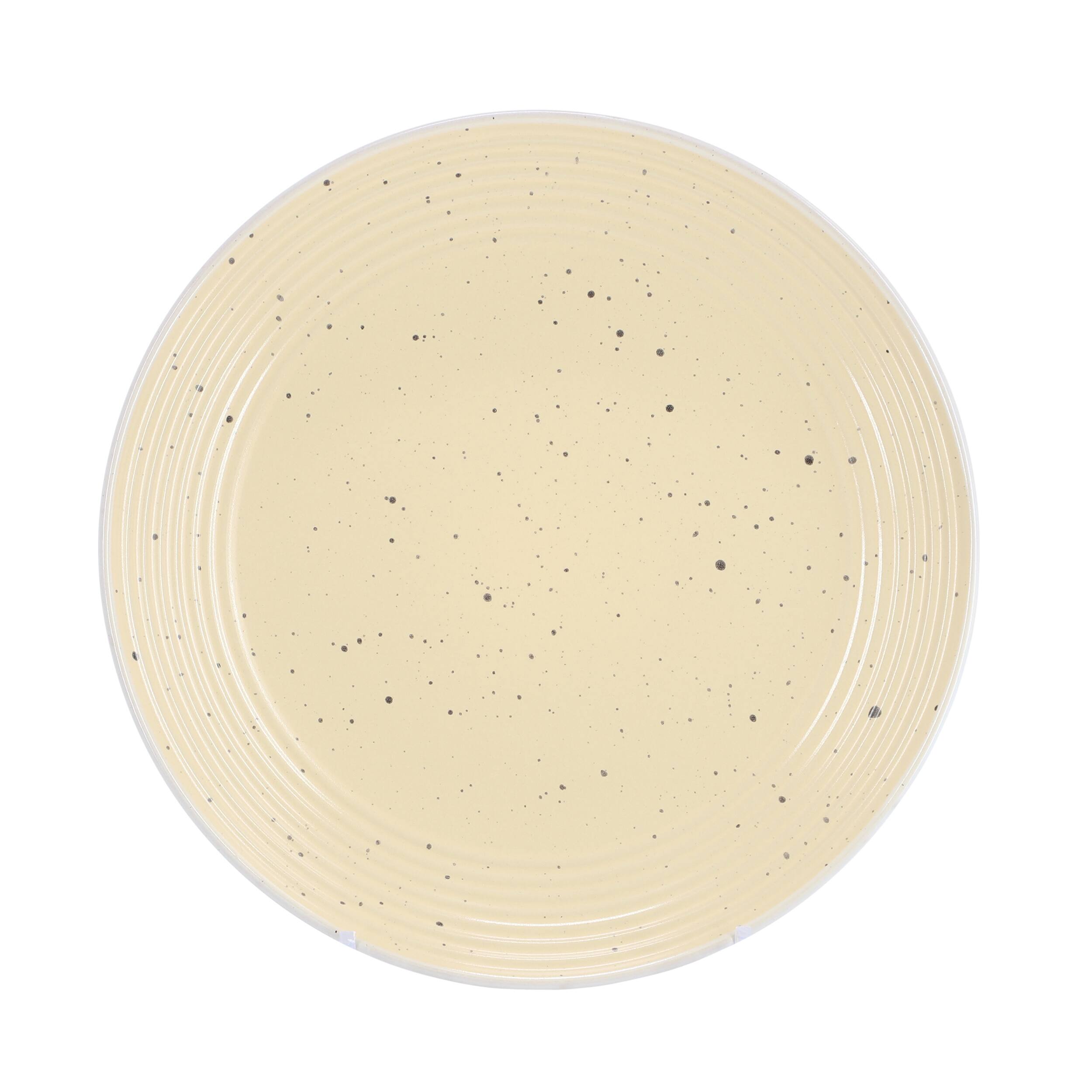 Alt View 3. Elama - Elama Emilia 16 Piece Double Bowl Stoneware Dinnerware Set in Cream Yellow - Cream Yellow.