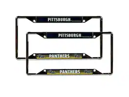 Rico Industries - Pittsburgh PITT Panthers Chrome EZ View License Plate Frame - Set of 2 Frames - Multi