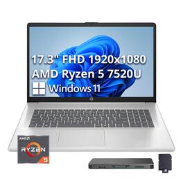 HP - Upgraded - 17.3" Full HD Laptop - AMD Ryzen 5 7520U 2023 - 8GB Memory - 2TB SSD - Natural Silver