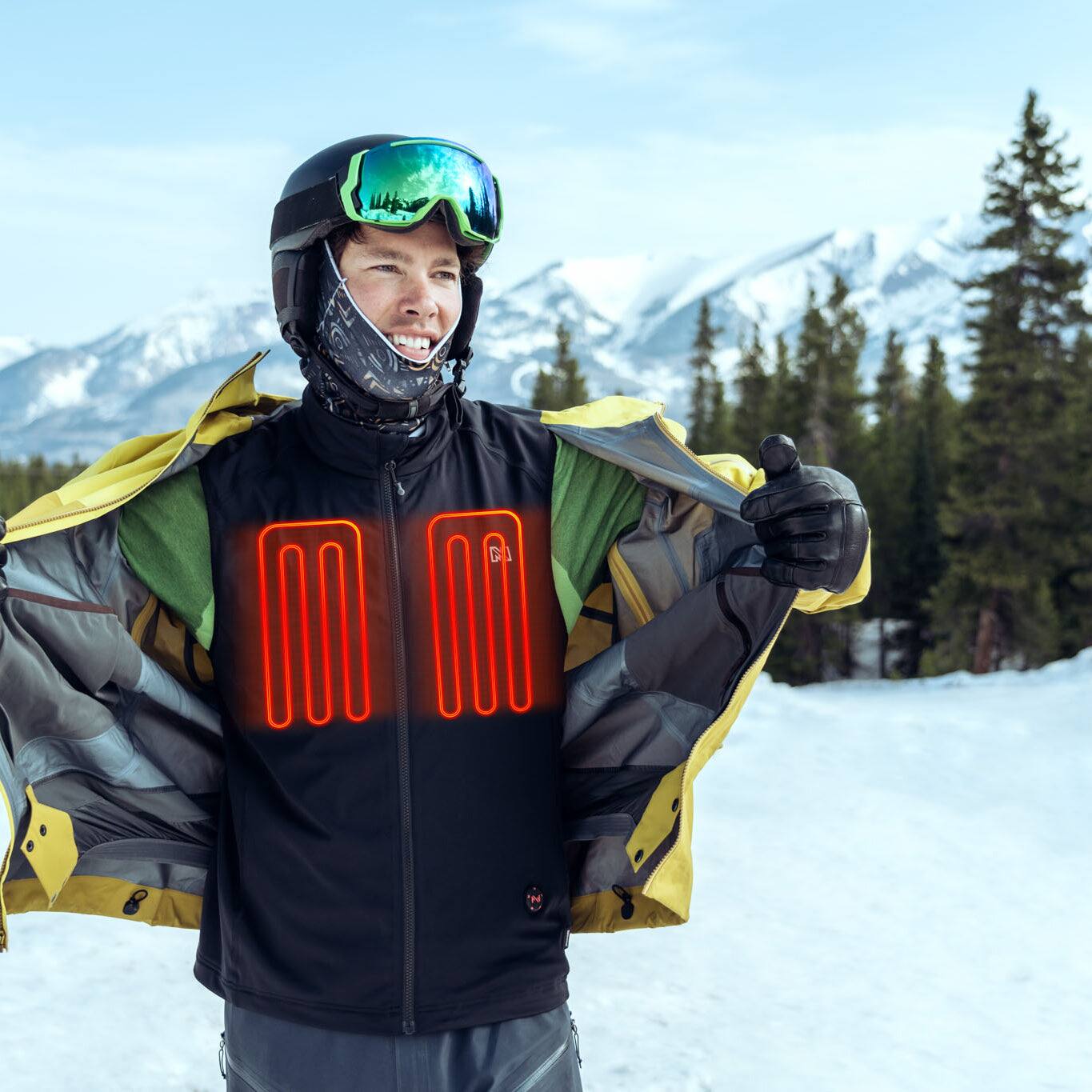 Alt View 5. Mobile Warming - Unisex Peak Heated Vest - Black.