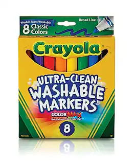 Crayola - Classic Kid's Markers, Broad Point, 8/Pack - Assorted
