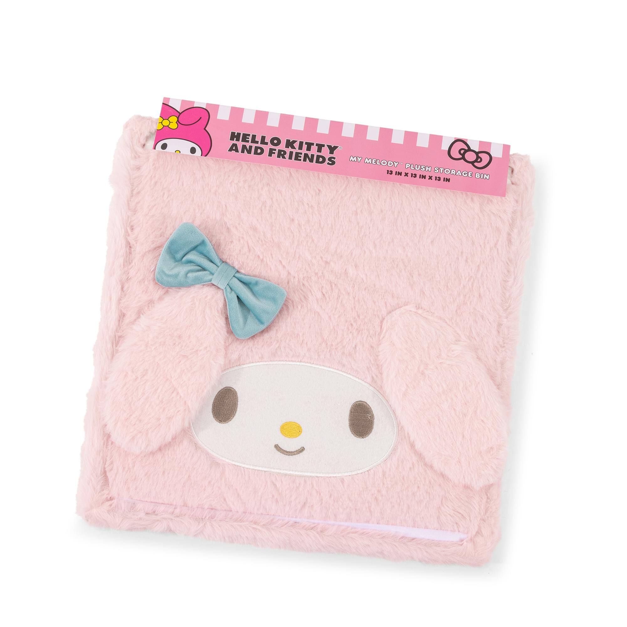 HELLO KITTY AND FRIENDS  
MY MELODY PLUSH STORAGE BIN  
13 IN X 13 IN X 13 IN