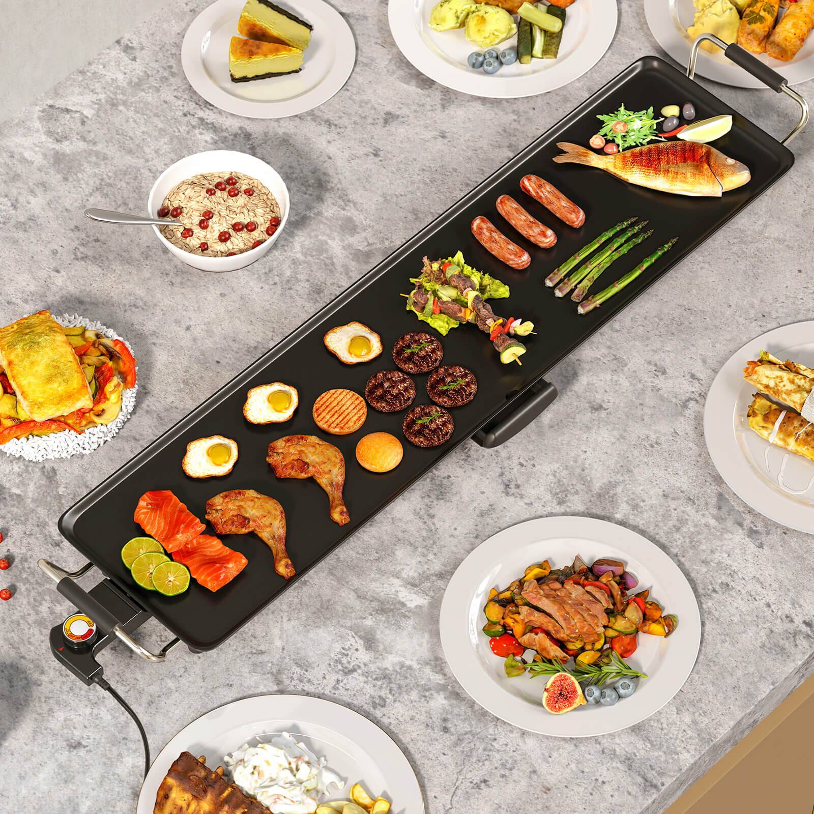 Alt View 1. Costway - Costway 35" Extra Large Electric Griddle with 4-Level Thermostat Control and Removable Drip Tray - Black.