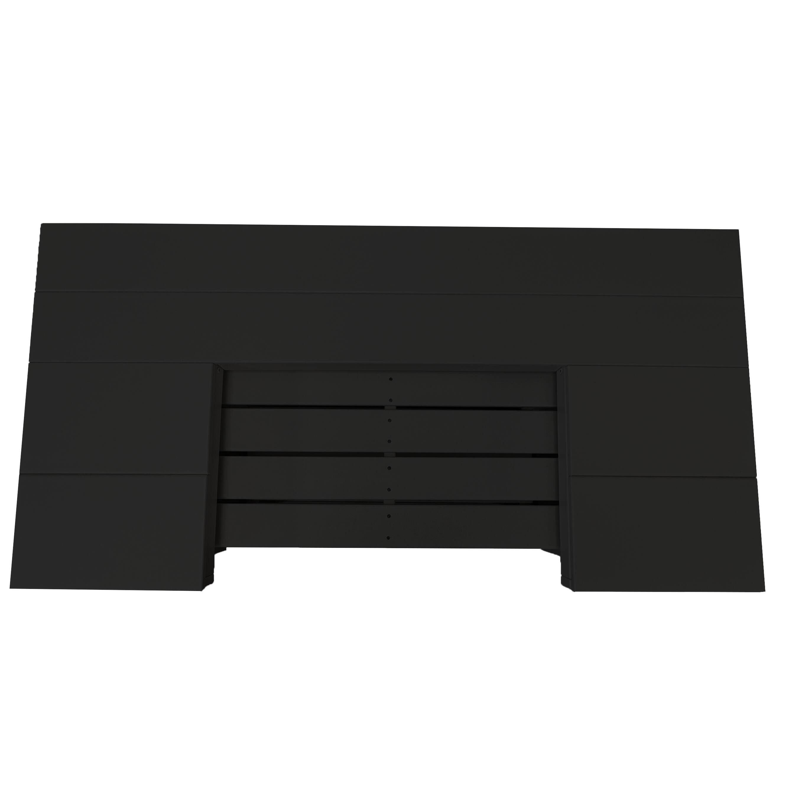 Alt View 1. LuXeo - Cancun HDPE Serving Bar, Black Two-Tone - Black.