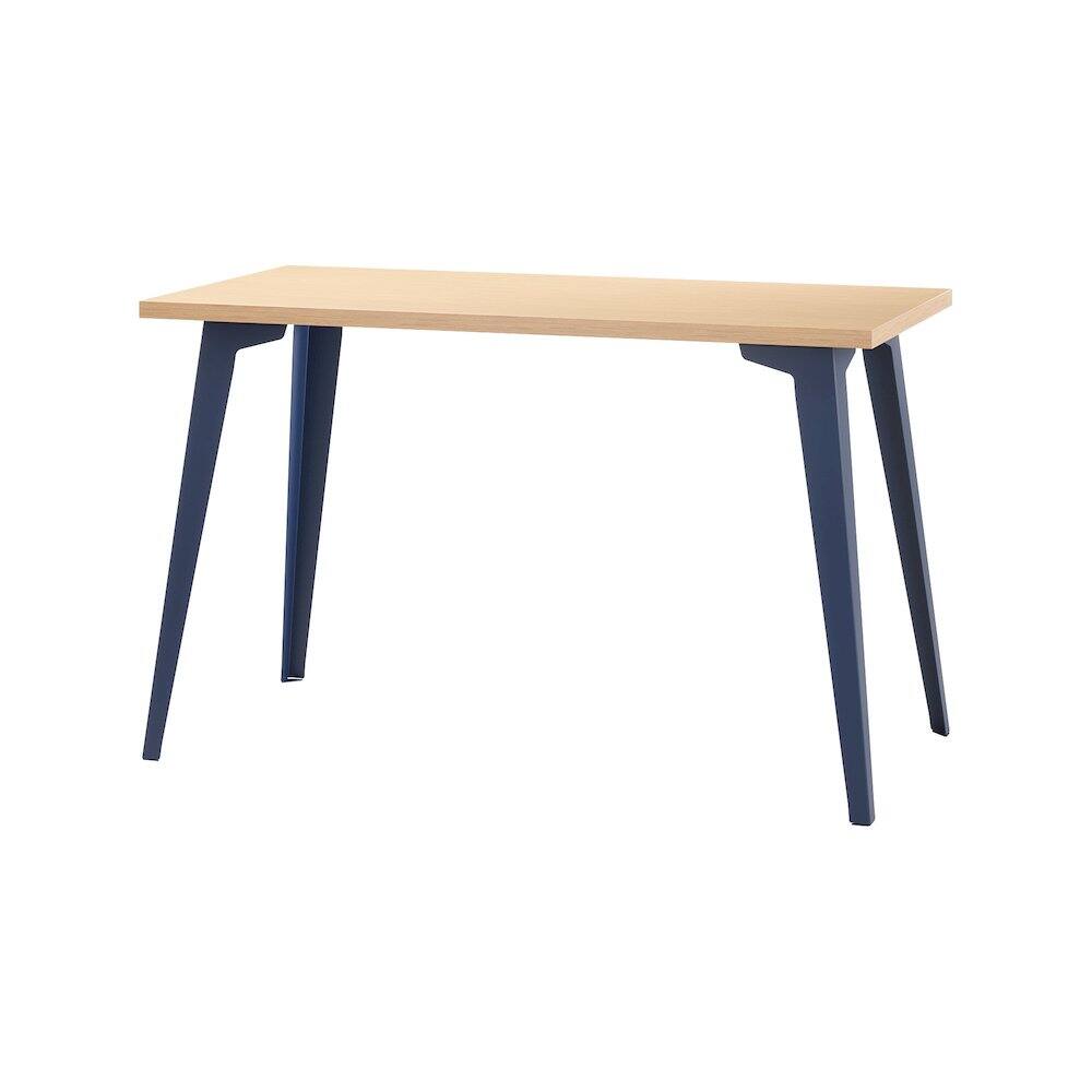 Alt View 2. Orison - Orison Office 24x48 Mid Century Modern Desk, Navy / Platinum Oak - Blue.