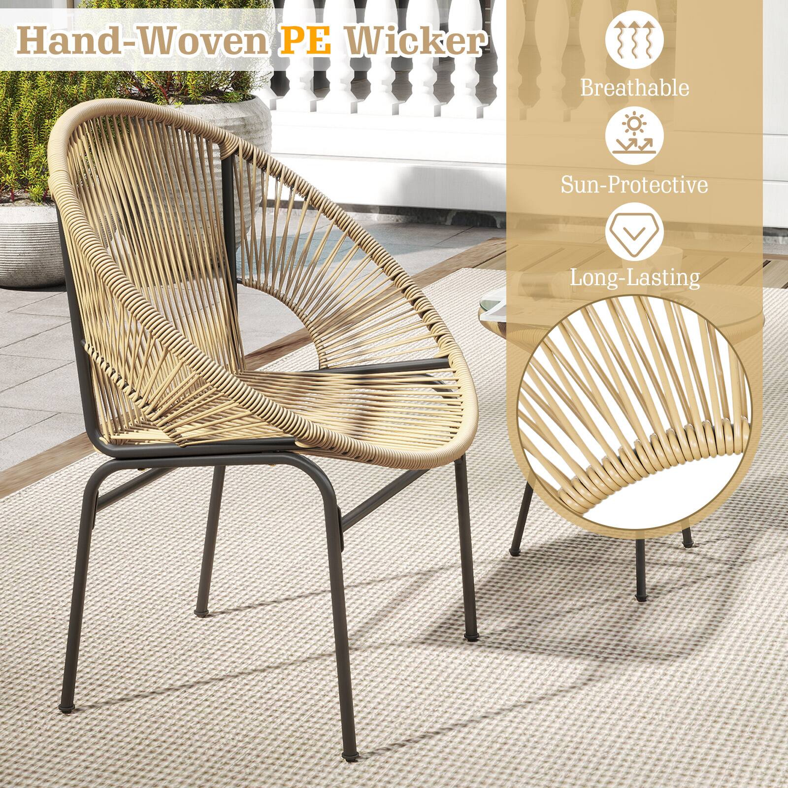 Hand-Woven PE Wicker

- Breathable
- Sun-Protective
- Long-Lasting